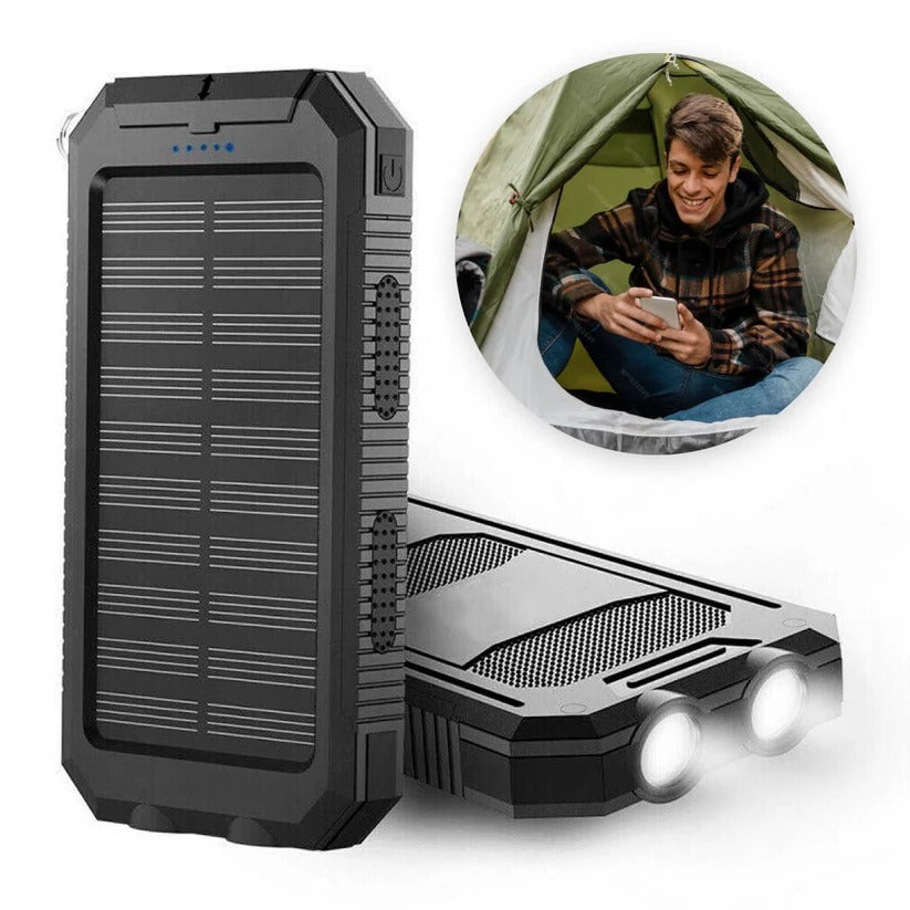 Waterproof Power Bank with 500000mAh Solar Charging Capacity