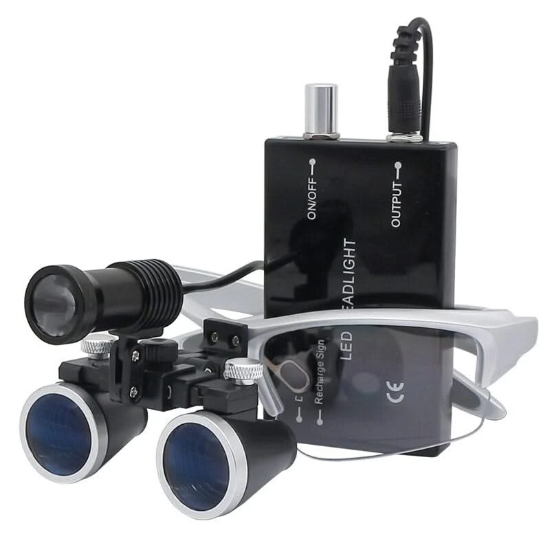 Enhanced Vision Headband Magnifier with LED Light