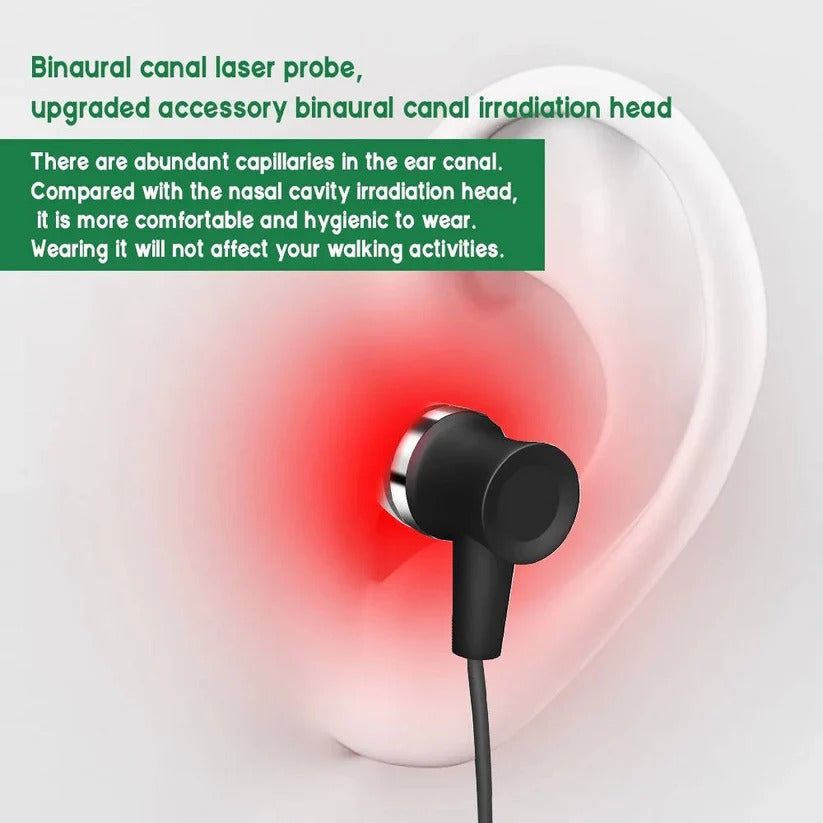 Rechargeable Dual Probe Red Light Therapy Device for Ear and Nose