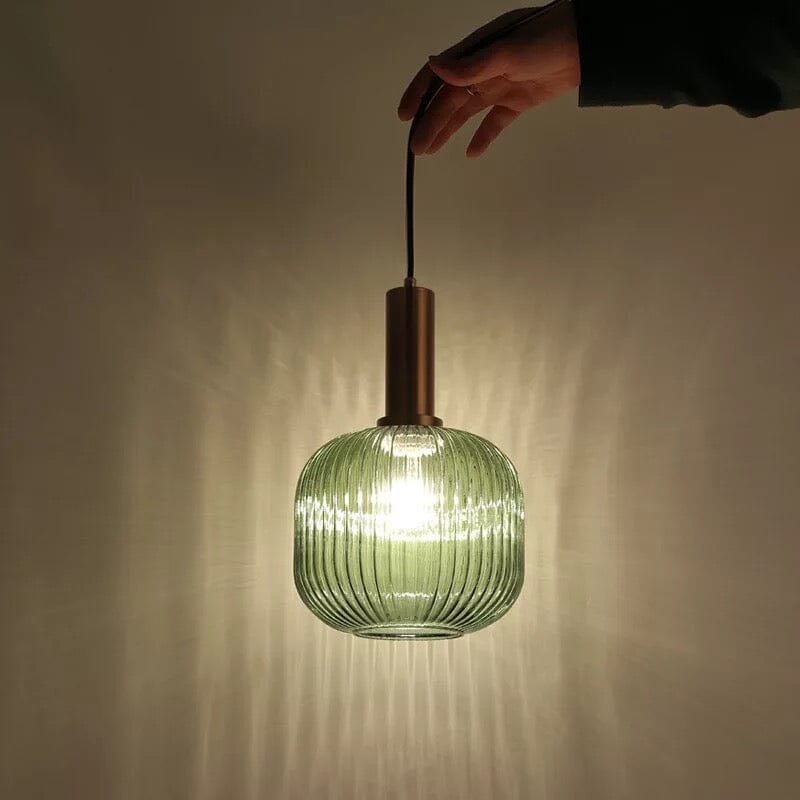Nordic Elegance Pendant Lighting in Fluted Glass Design