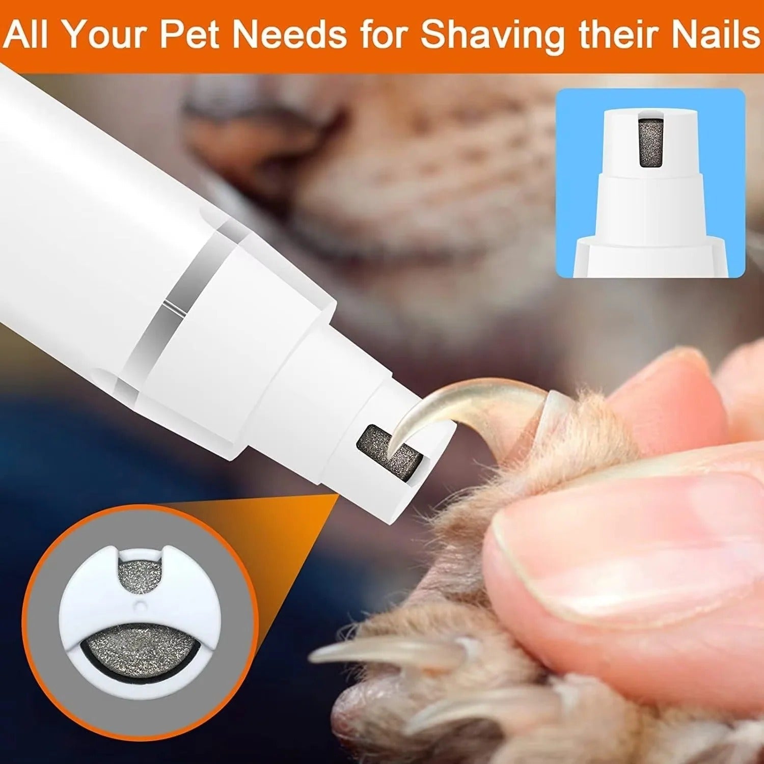 Rechargeable Pet Care Grooming Kit with Clipper and Nail Trimmer
