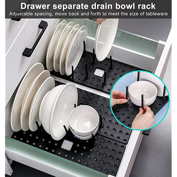 Adjustable Drain Rack for Easy Kitchen Organization
