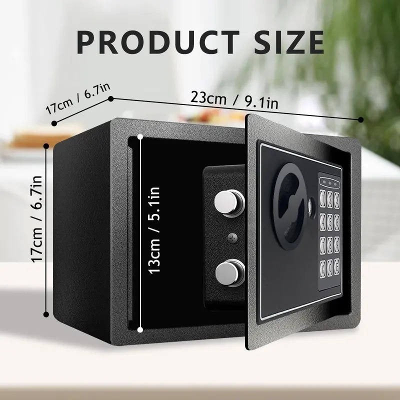 Compact Digital Safe with Keypad and Light Feature