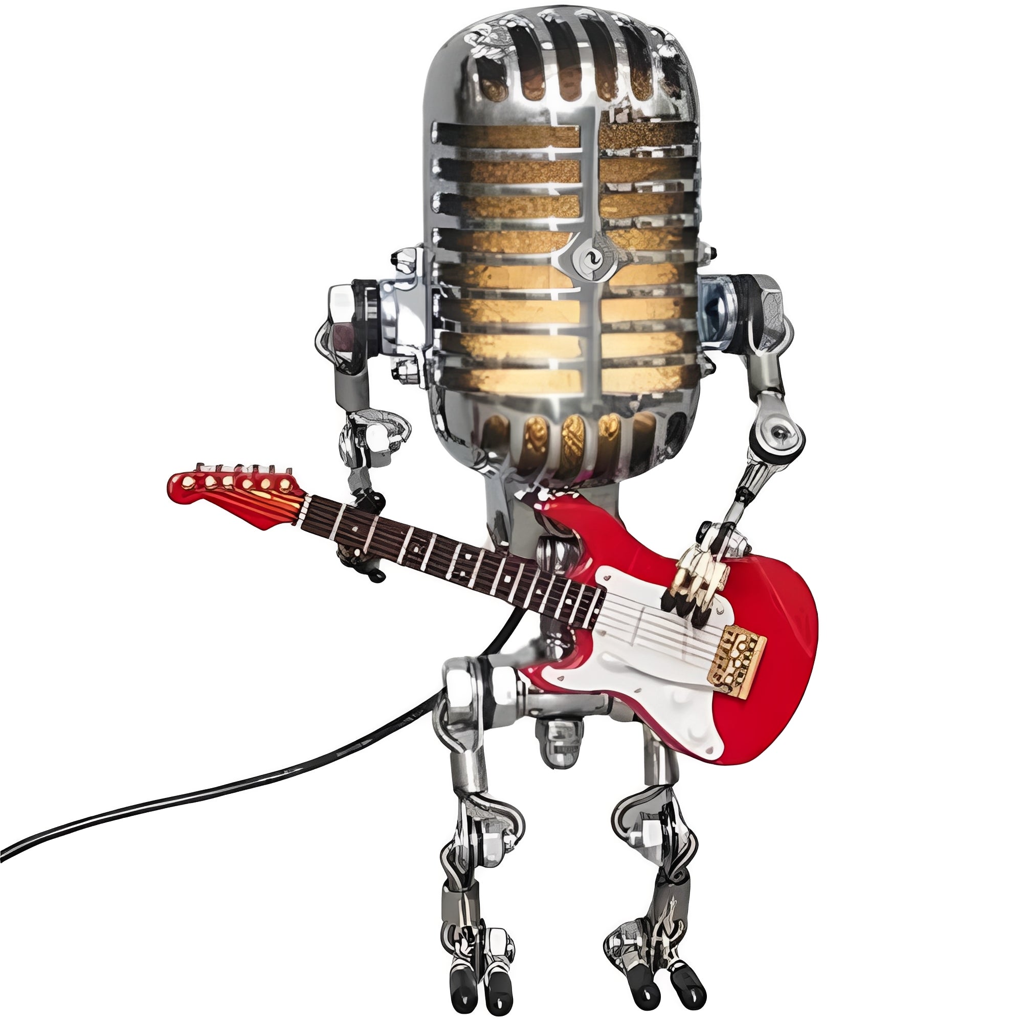 Vintage-Inspired Robot Desk Lamp with LED Glow