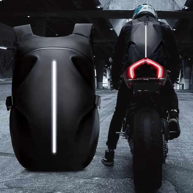 Versatile 40L Backpack for Helmets and Laptops with Reflective Safety Strips