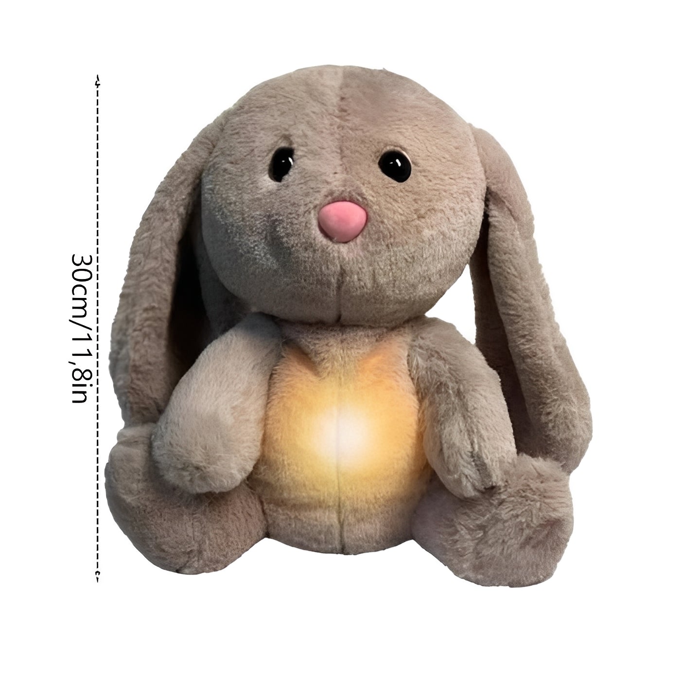 Cuddly Breathing Bunny with Gentle Glow and Soothing Sounds