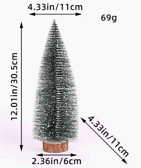 WinterWhisper Mini Fir Tree Collection, 5 Piece Set for Holiday Decor