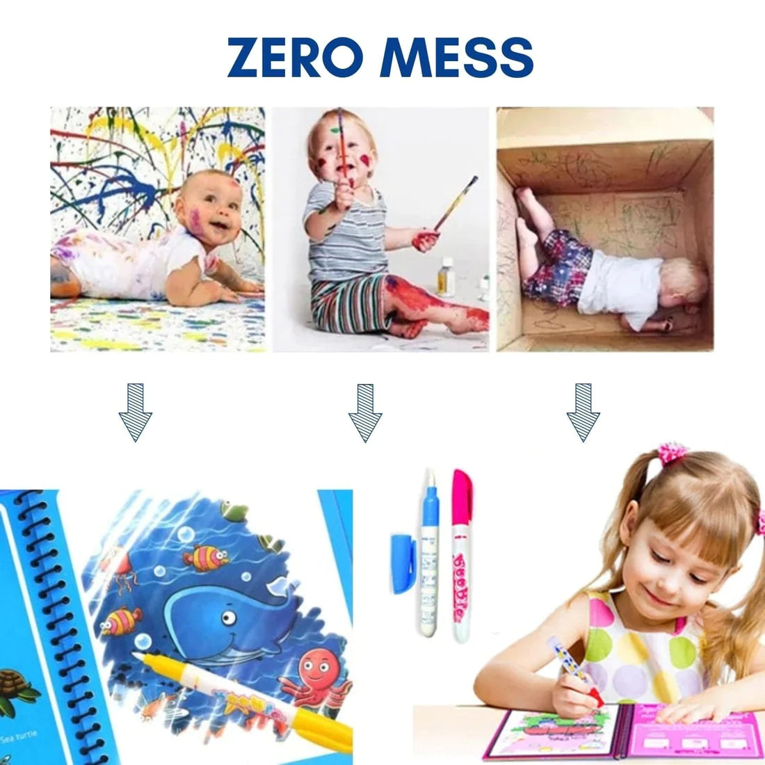 Water Doodle Book for Creative Drawing and Learning