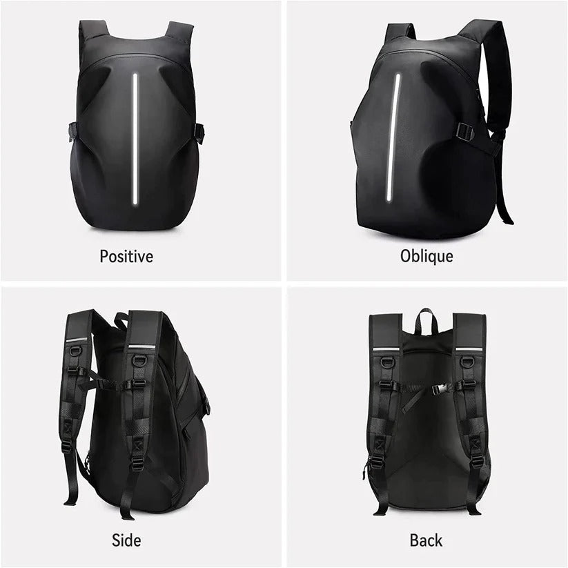 Versatile 40L Backpack for Helmets and Laptops with Reflective Safety Strips