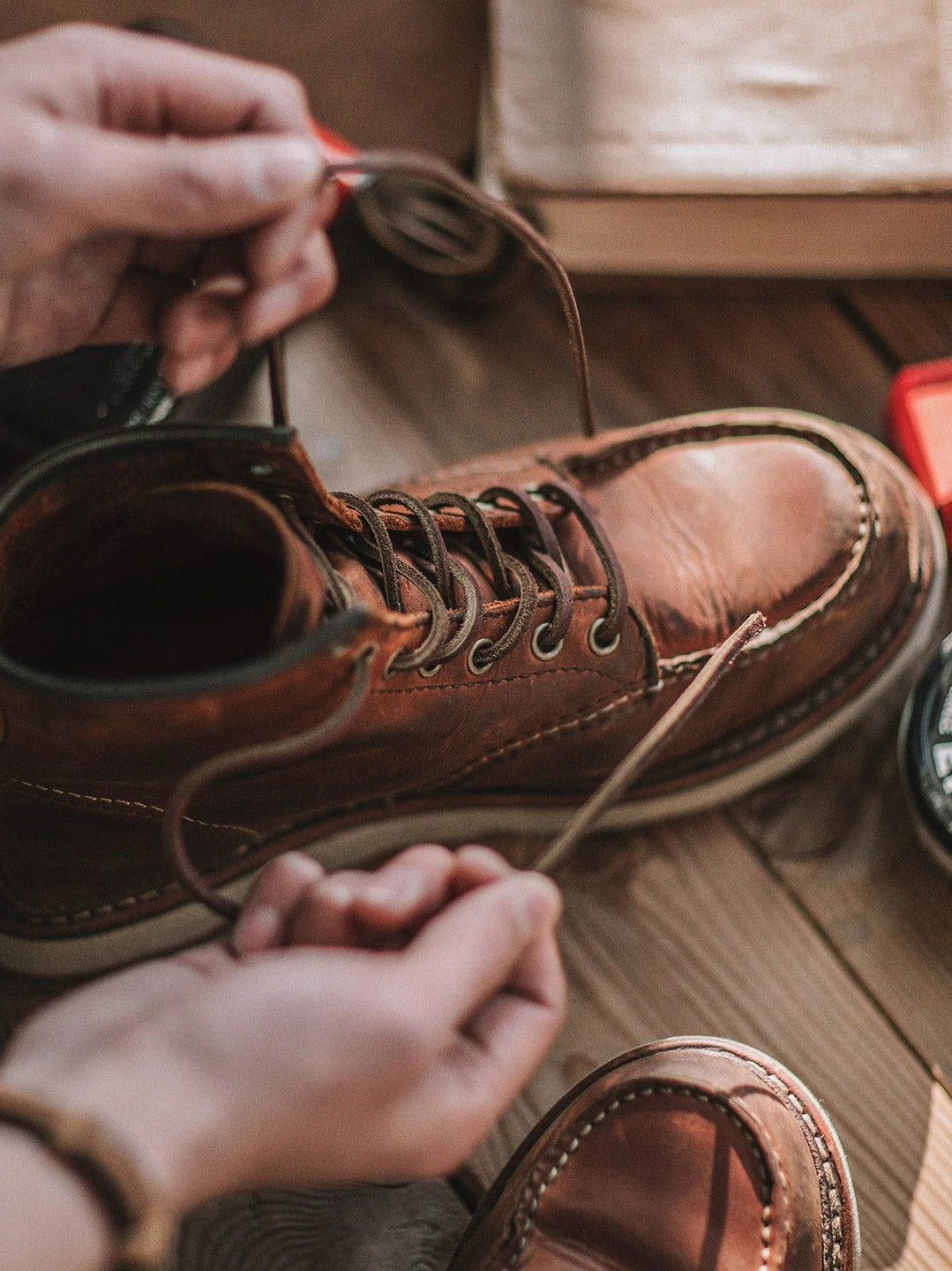 Durable Full Grain Leather Classic Work Boots for Men