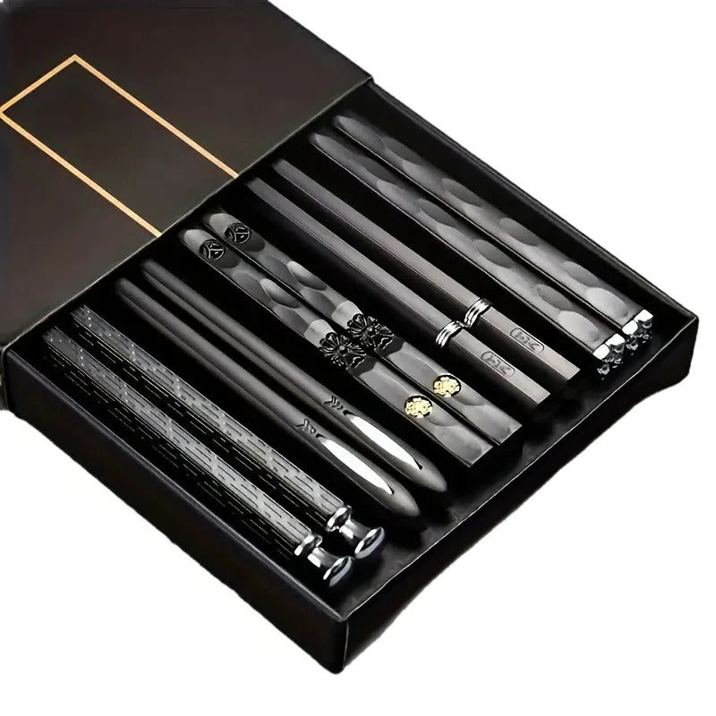 Eco-Friendly Chopstick Set – 5 Pairs with Textured Grip