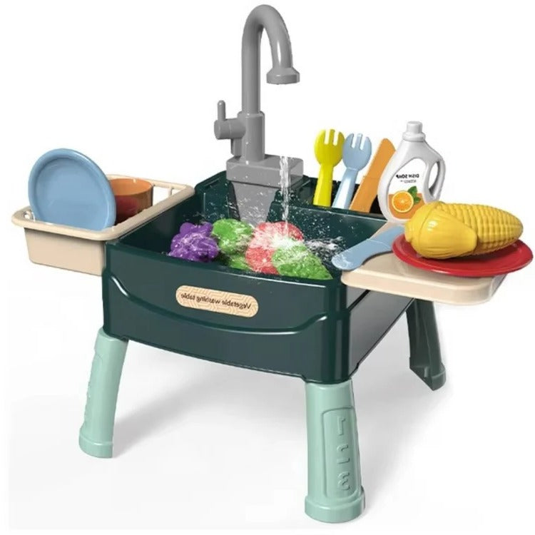 Play Kitchen for Kids with Water Flowing Function