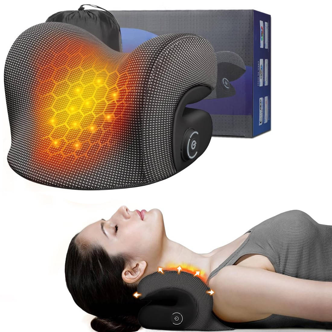 Soothing Neck Relaxer with Custom Heat and Massage Features