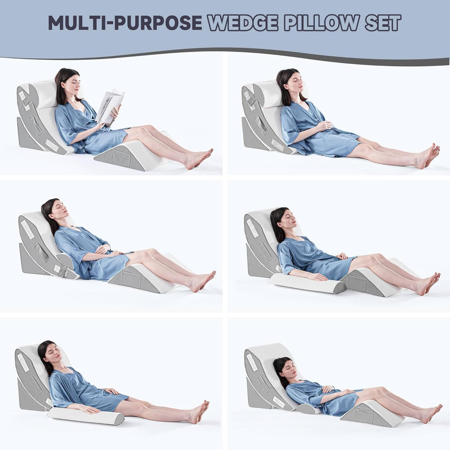 ComfortLift Adjustable Wedge Pillow Set - 4 Pieces