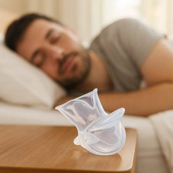 Non-Invasive Tongue Retainer for Snoring and Sleep Apnea Relief