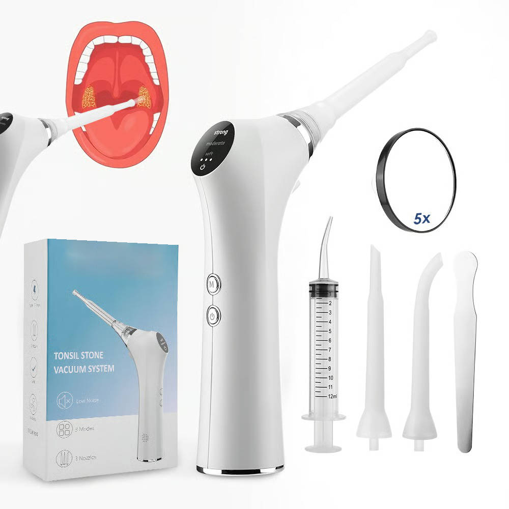 Smart Rechargeable Dental Cleaning System with Adjustable Suction