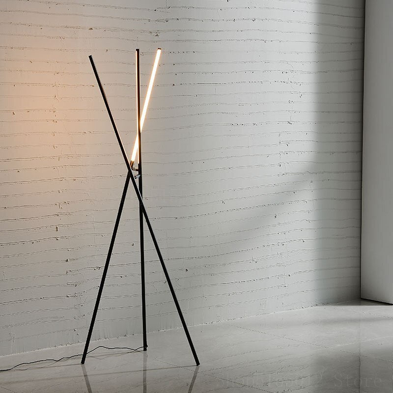 Taavita Floor Lamps | Modern, Aluminum, Minimalist, 3-Pronged Vertical, LED Floor Lamps