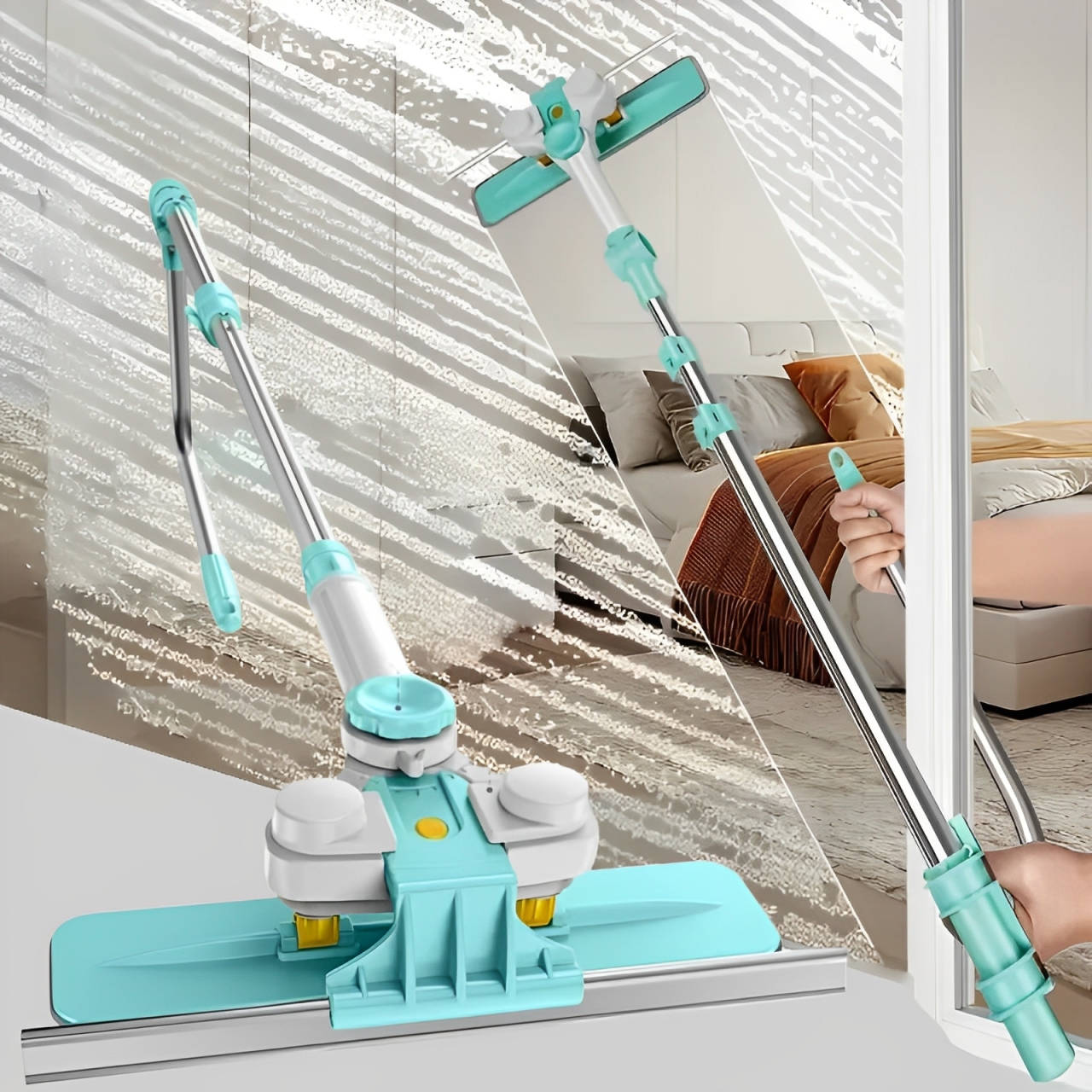 Extendable Window Cleaner with Ergonomic Grip