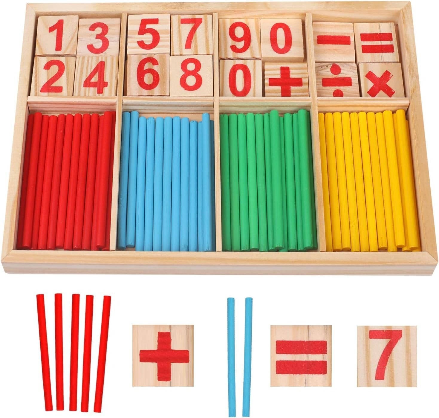 Educational Toy Set with Counting Sticks