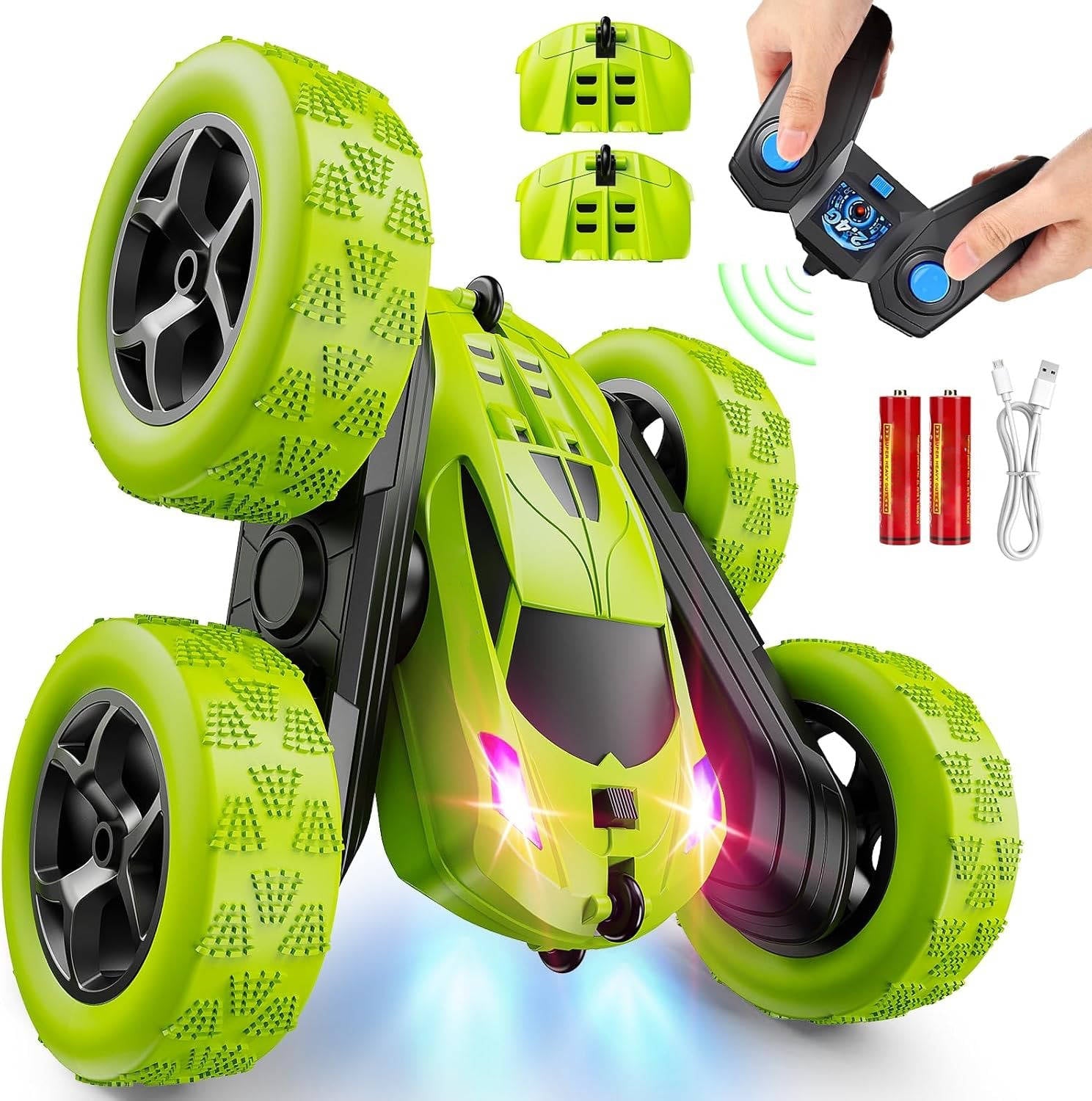 Remote Control Car for Children 6-12 Years with LED Lights & 360° Spins