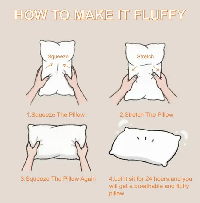 Plush Supportive Bed Pillows for Comfortable Sleep, Set of 2