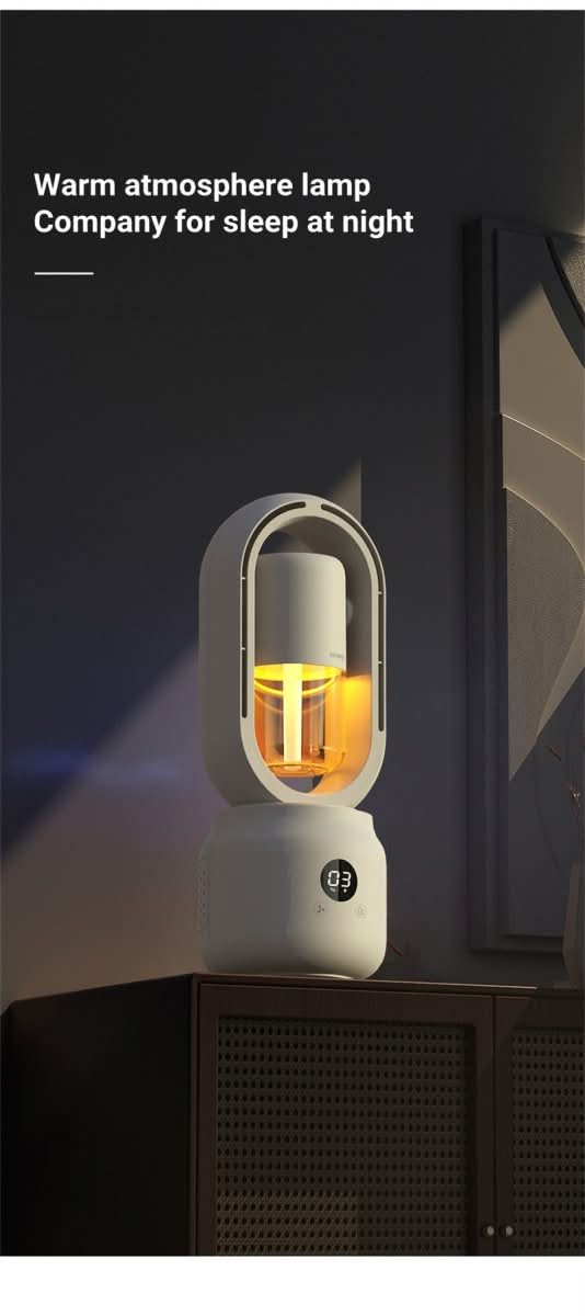 CoolBreeze Bladeless Fan with Humidifier and Mood Light