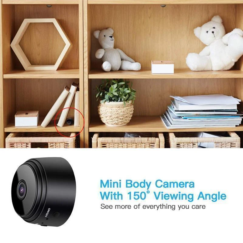 Compact 1080p WiFi Surveillance Camera with Magnetic Base