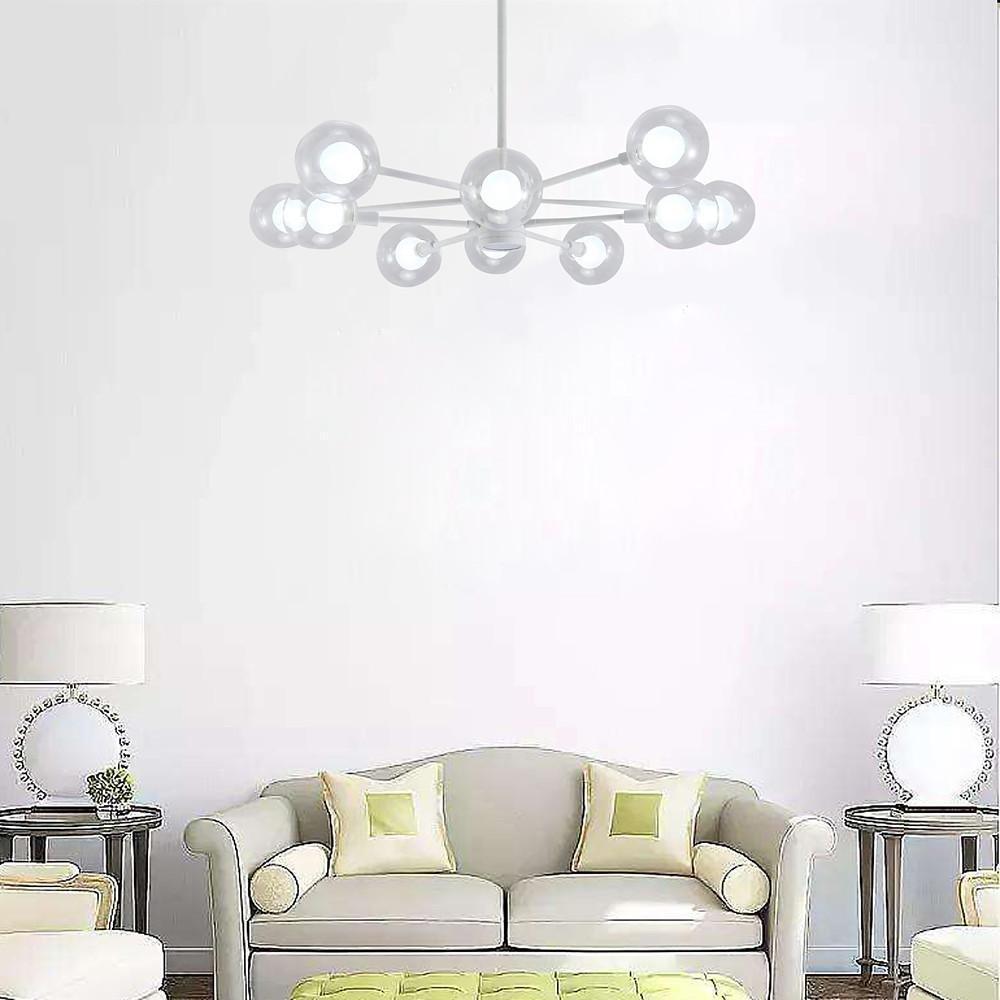 37'' LED 10-Light Mini Style Chandelier Contemporary Chic & Modern Metal Glass Sputnik Globe Design-dazuma