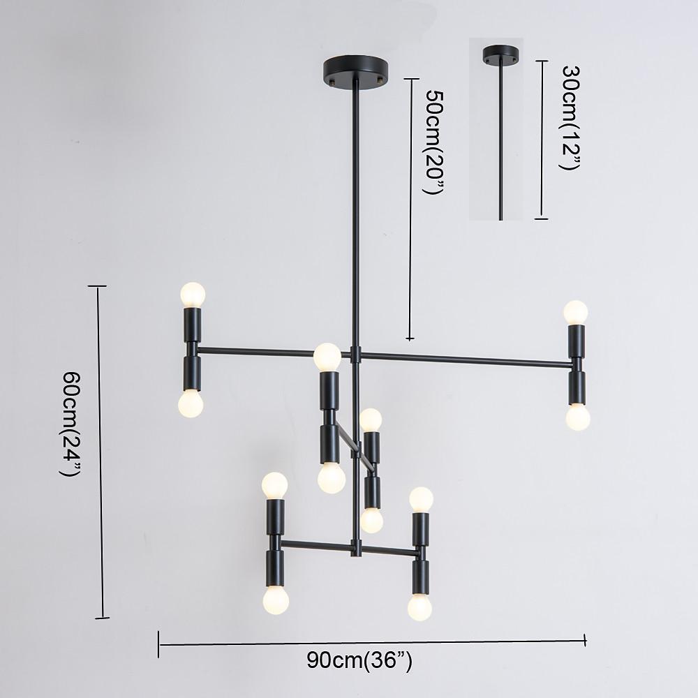 12 Bulbs Adjustable Modern Pendant Lights - LED Taavita Metal Design