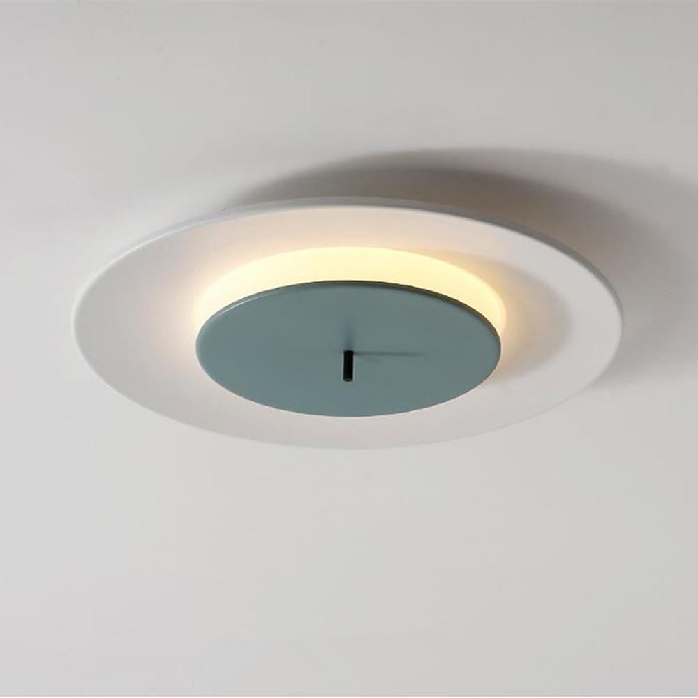 18'' LED 1-Light Geometric Shapes Flush Mount Lights Modern LED Metal Aluminum Acrylic Flush Mounts Semi Flush Mounts