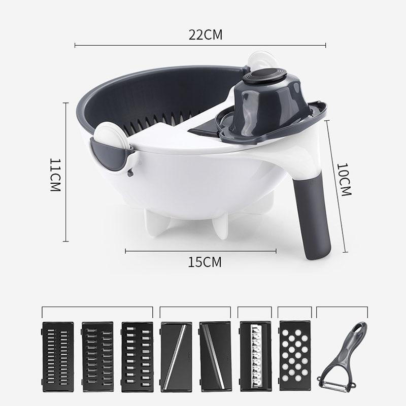 Multi-Function Vegetable Slicer and Chopper - 7 Tools in 1