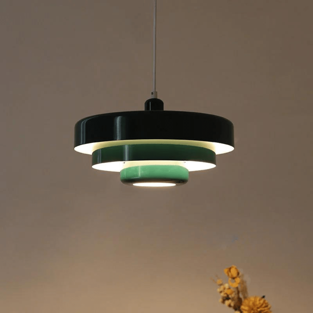 ChromaGlow Tiered Pendant Light in Soft Pastel Shades