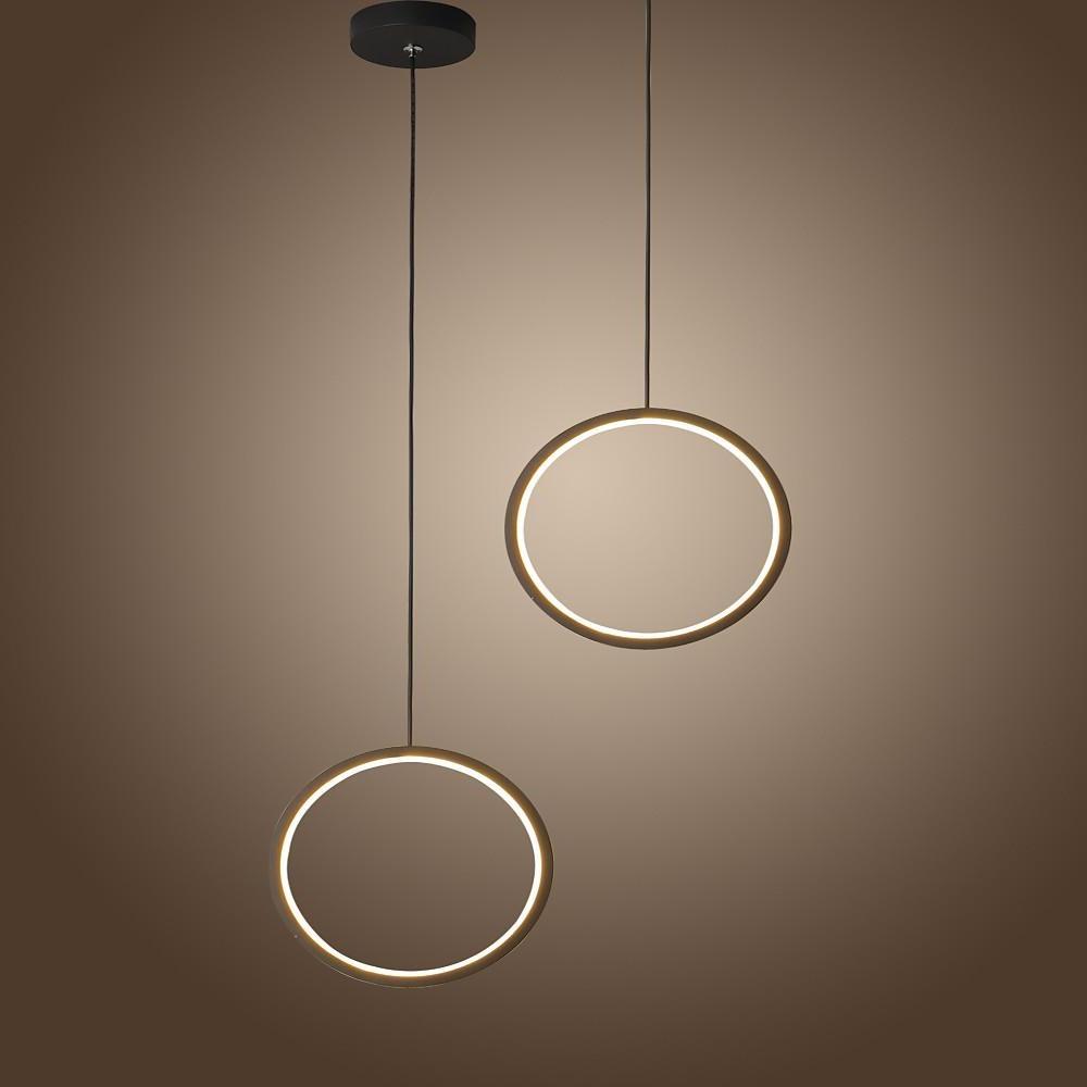 2-Light Modern Round Pendant Lighting Vintage Metal LED Ceiling Light by Taavita