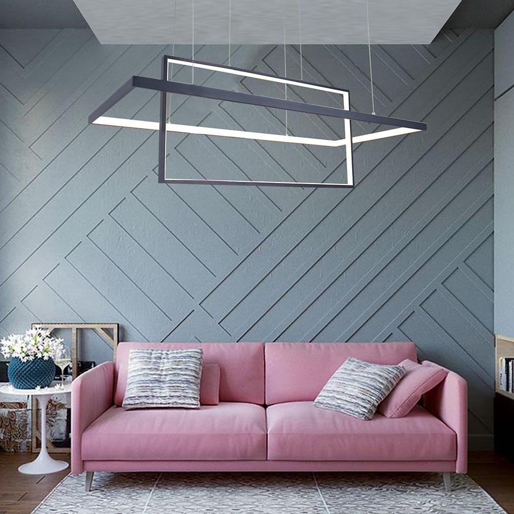33'' LED 2-Light Cluster Design Pendant Light Modern LED Aluminum Silica gel Pendant Lights-dazuma