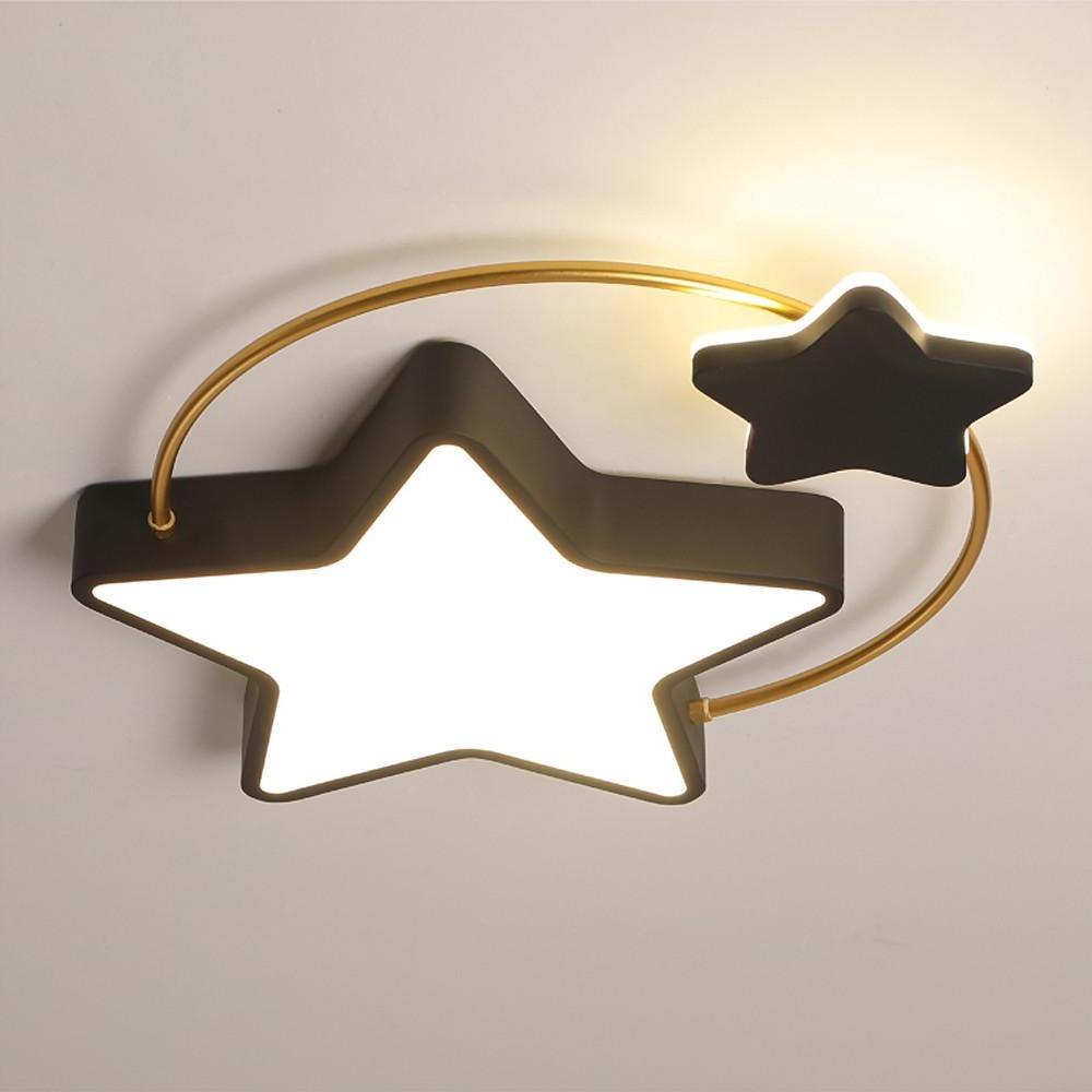 2 Star Shapes LED Classic Dimmable Flush Mount Ceiling Light for Baby Kids Bedroom by Taavita