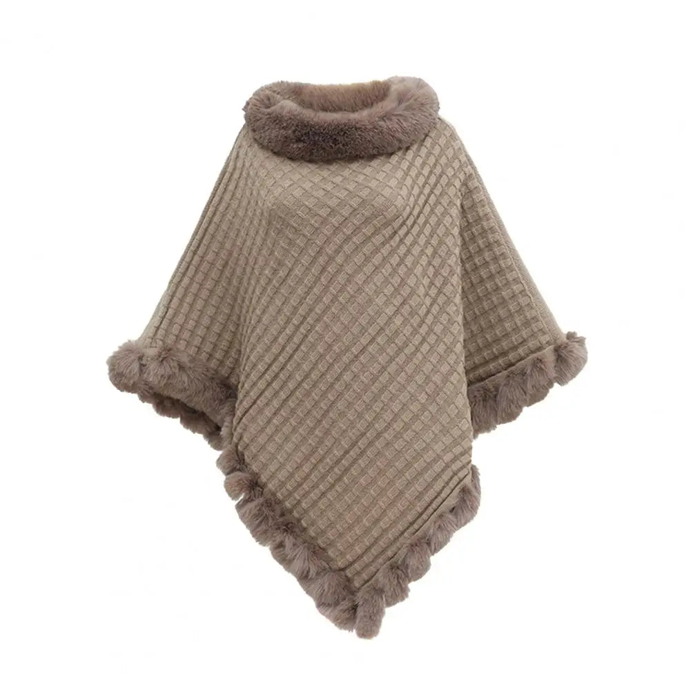 Elegant Plush Wrap Cloak for Women