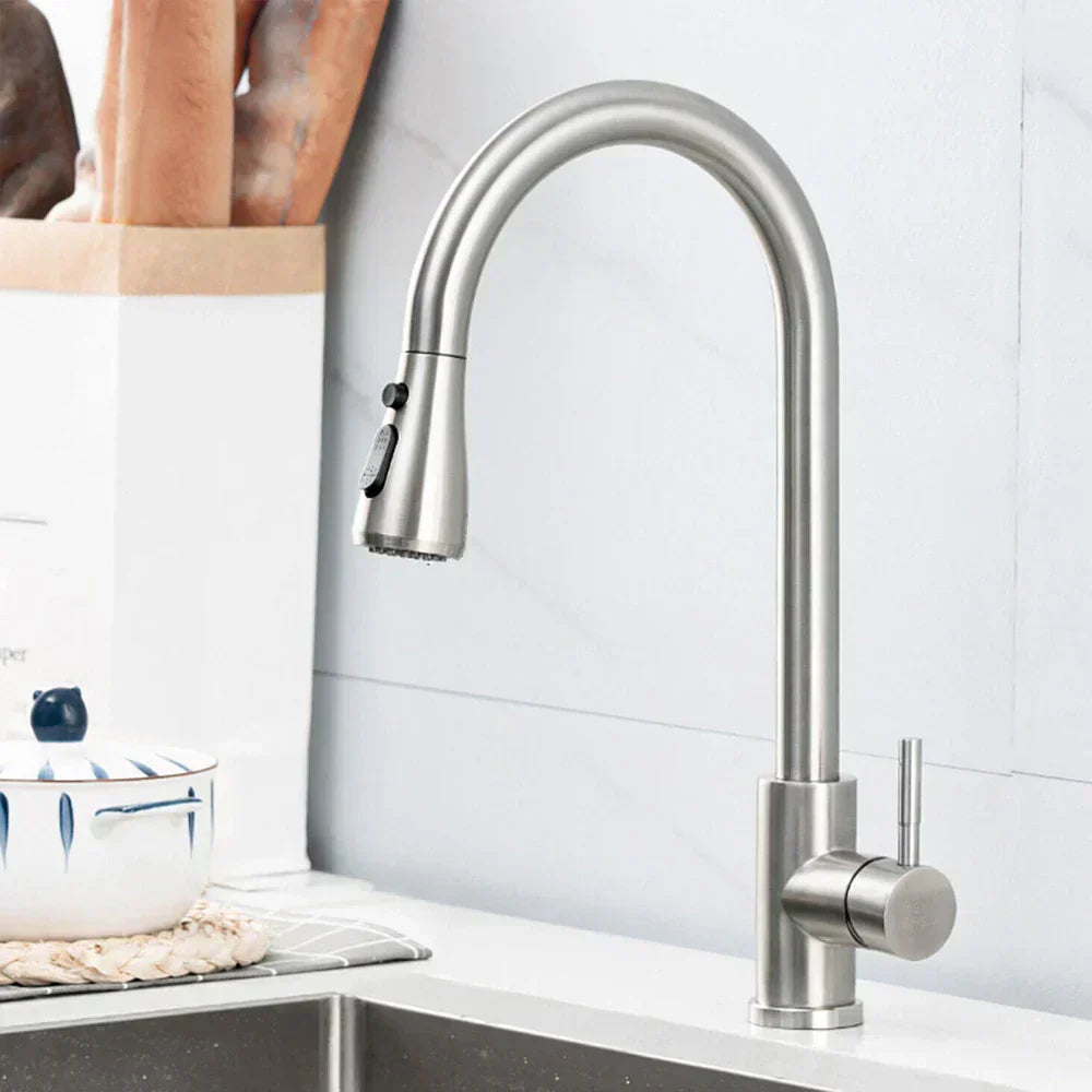 Versatile Pull-Down Kitchen Faucet with Easy Control
