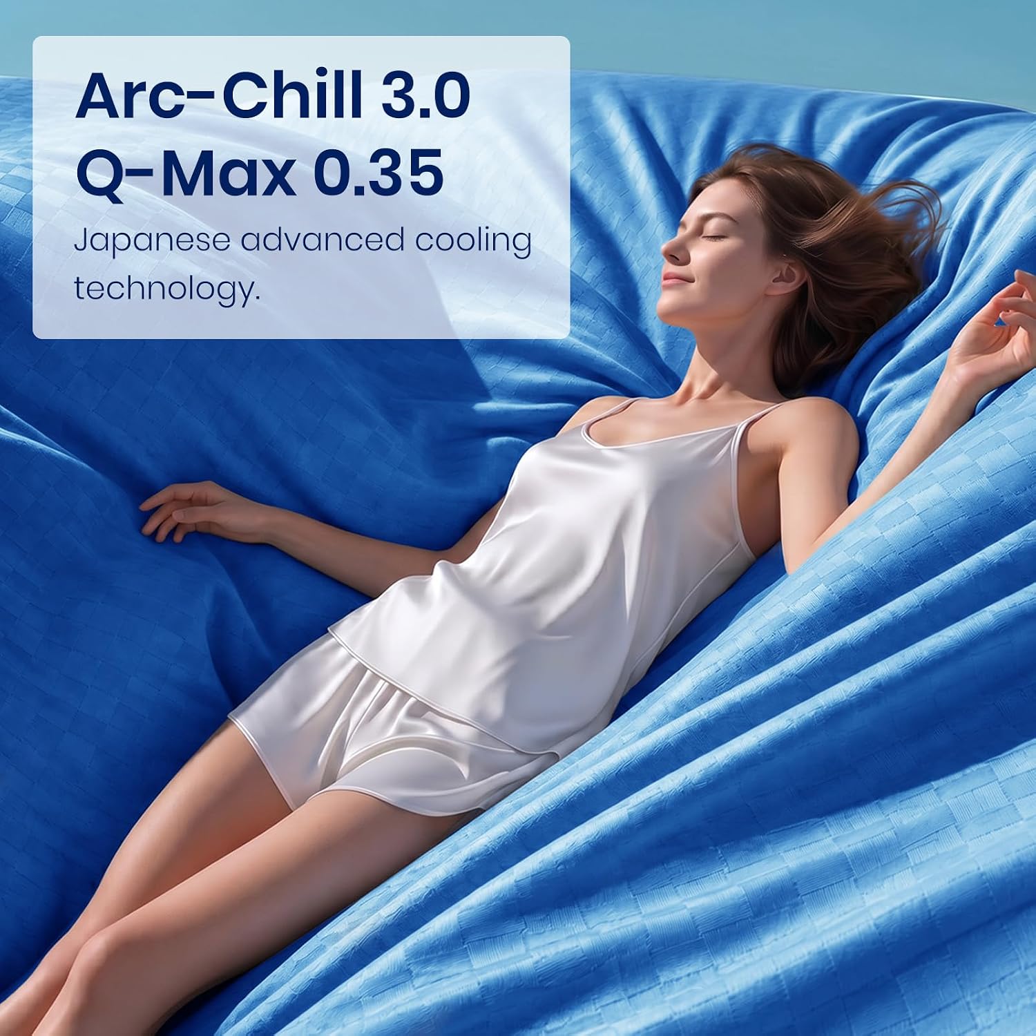Cooling Blanket with Arc-Chill Fabric Technology for Hot Sleepers - Soft & Lightweight