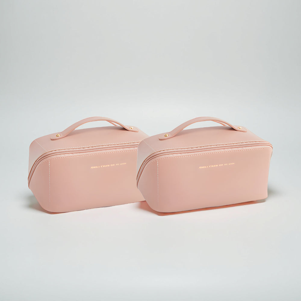 Spacious Travel Cosmetic Organizer with Durable Shell