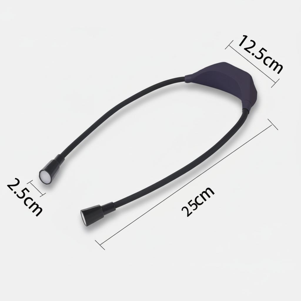Rechargeable Hands-Free LED Neck Lamp for Reading & More
