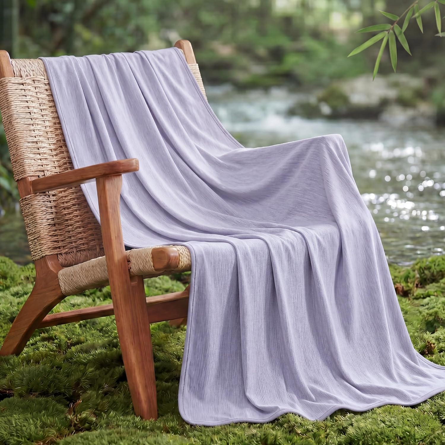 Lightweight Summer Cooling Blanket for Hot Sleepers – Bamboo Rayon Throw