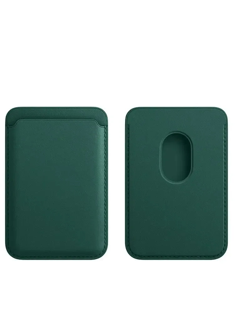 Leather Wallet with Magnetic Closure for iPhone Card Storage