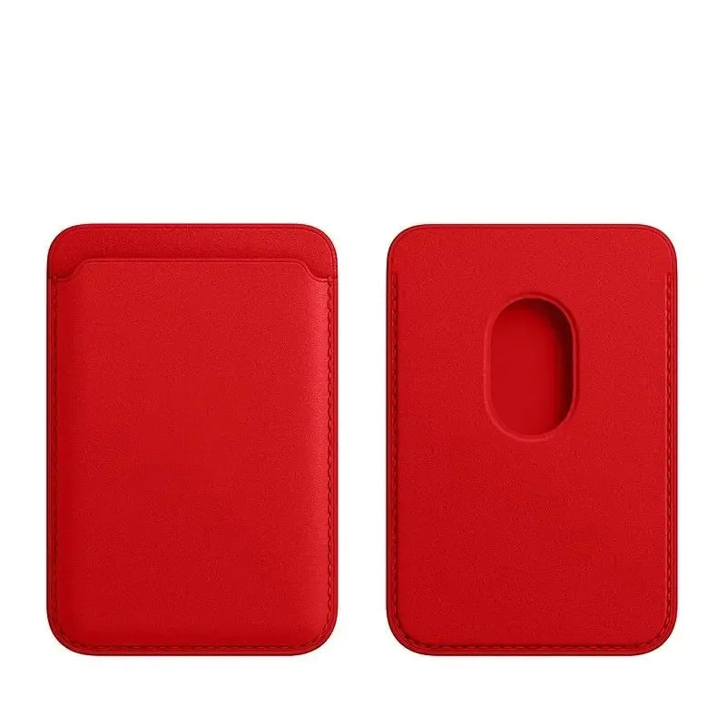 Leather Wallet with Magnetic Closure for iPhone Card Storage