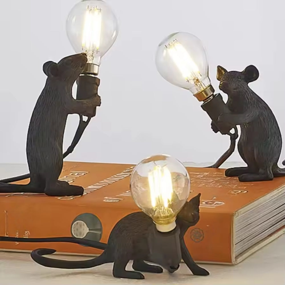 Charming Rodent-Inspired Art Deco Table Lamp
