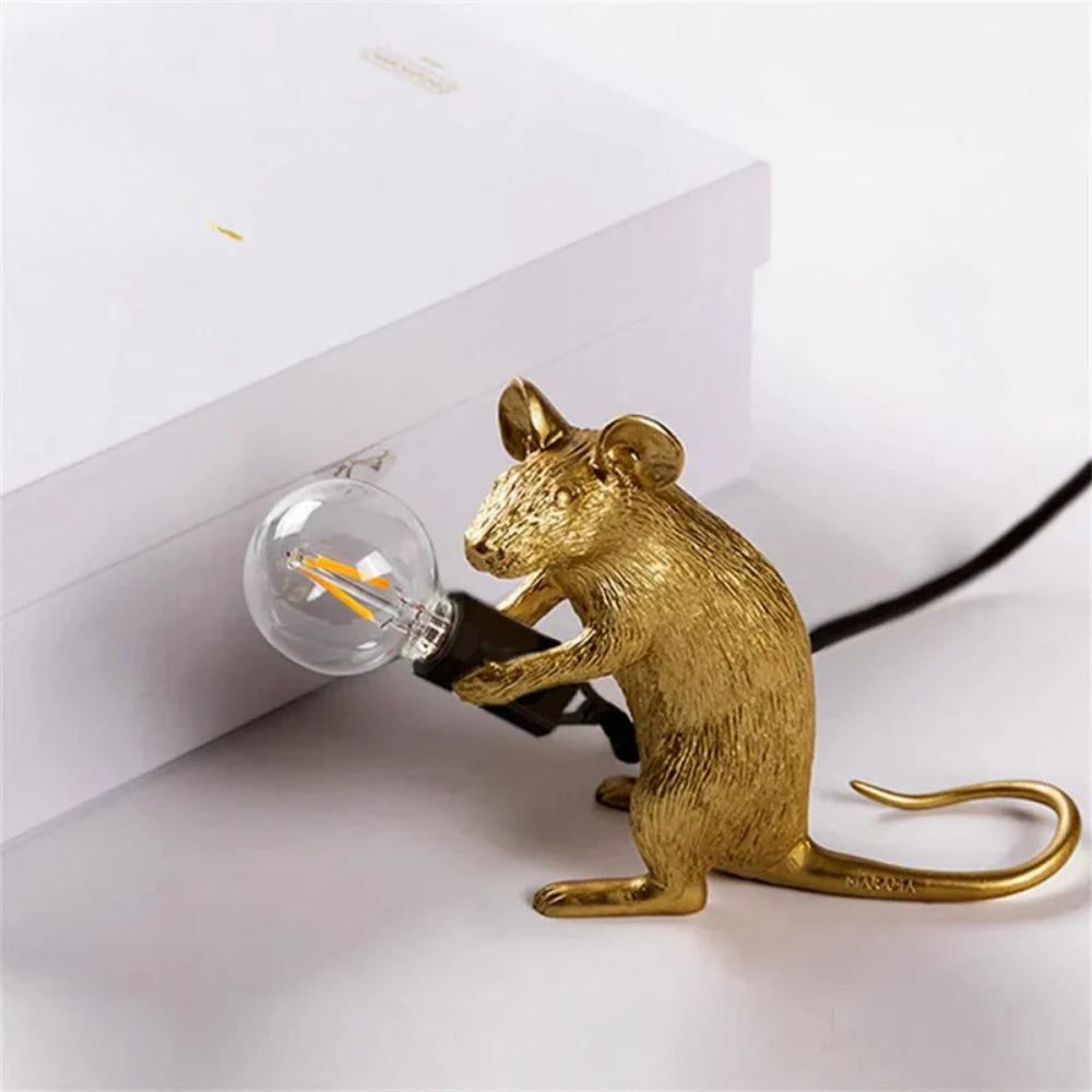 Charming Rodent-Inspired Art Deco Table Lamp