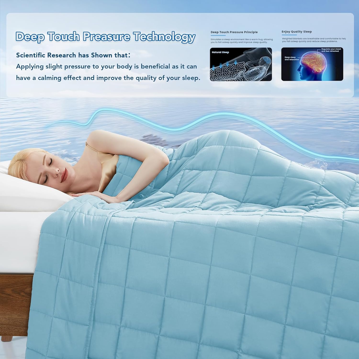 Cooling Microfiber Weighted Blanket for Year-Round Comfort and Relaxation