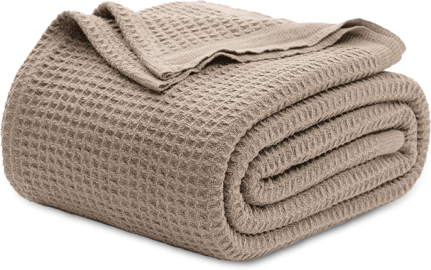 Queen Blanket Made of 100% Cotton with Cooling Waffle Weave for Summer