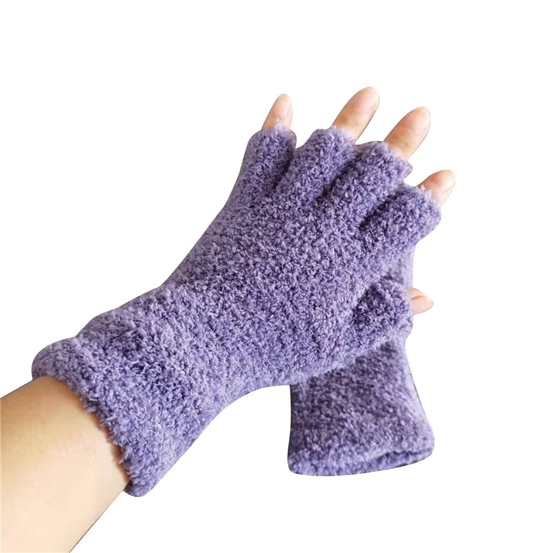 Half Finger Gloves for Winter Warmth and Comfort