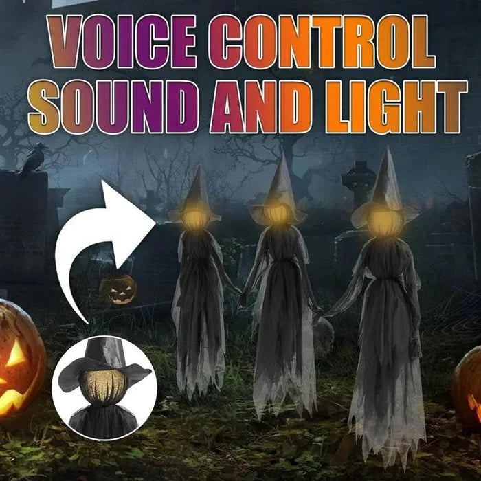 Illuminated Witch Yard Stake - Halloween Decoration for Witches