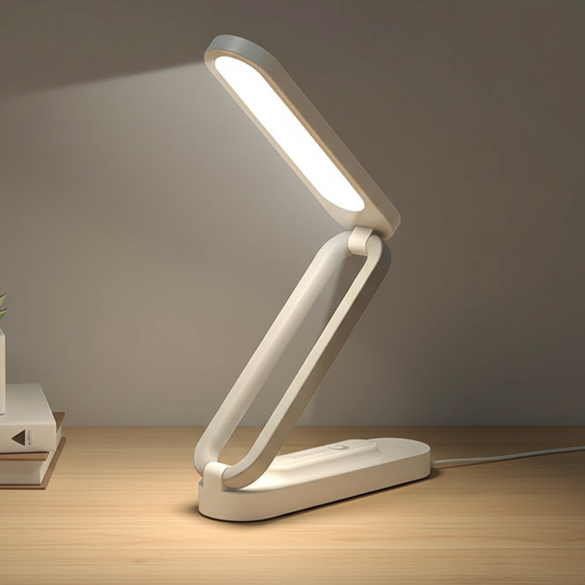 Rechargeable Compact Desk Lamp with Flexible Neck